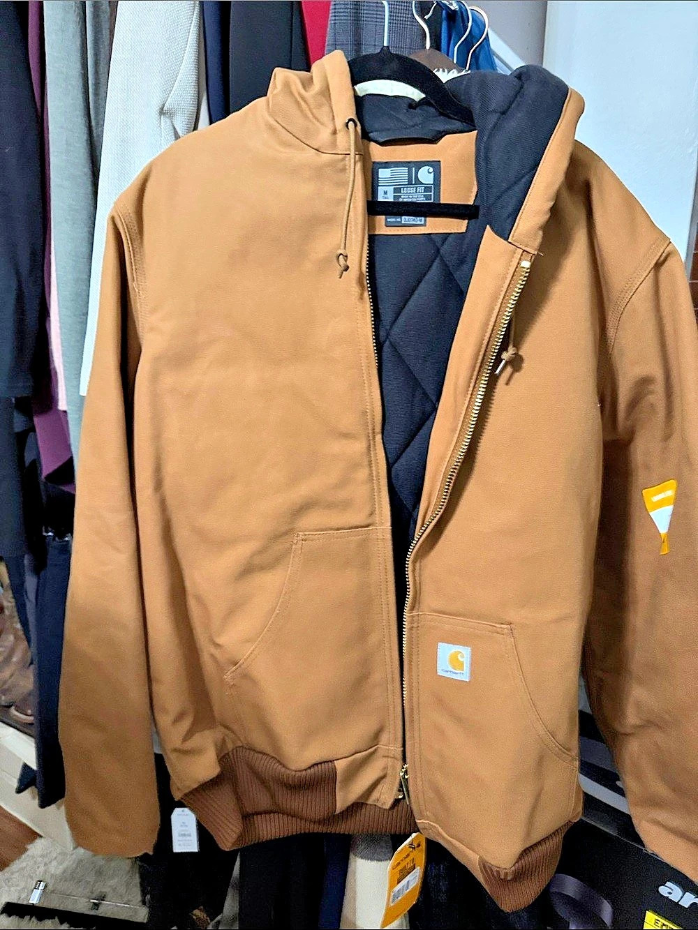 Carhartt Loose Fit Firm Duck Insulated Flannel-Lined Active Jacket (J140) J140